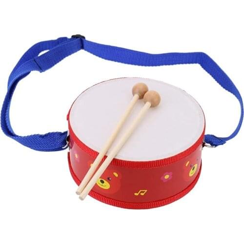 Children Cartoon Snare Drum Percussion Instrument Educational Musical Gift Development Toys for Infants Toddler Toy,Red