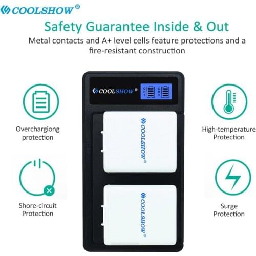 For Arlo Pro Camera 2440mah 7.2V A-1 for Netgear Arlo Pro A-1 Li-Ion Rechargeable Battery Pack Charger with LCD Display