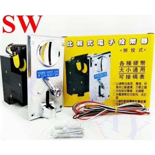 CL-1006 CPU electronic coin acceptor Comparable Coin Acceptor Signle coin mech/Washing machine Alloy panel token selector