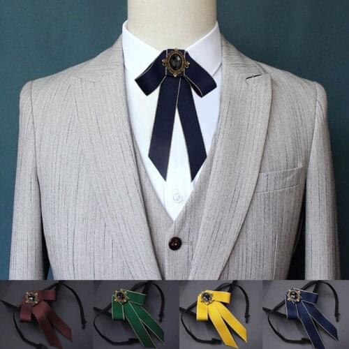 Men Women Big Bowtie Wedding Party Business Bow Tie Cravat Rhinestone Crystal Necktie Uniform Ribbon Bowtie Accessories