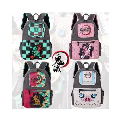 IVYYE Kimetsu no Yaiba 4Style Fashion Canvas Backpacks Rucksacks Cartoon Backpack Casual Bags travel Knapsack Unisex New