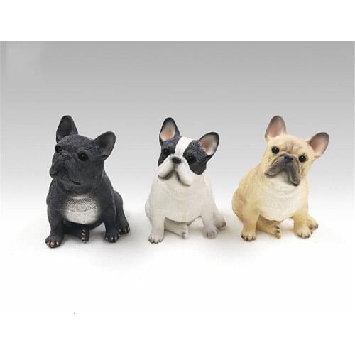 1 PCS French Bulldog Statue Pet Animal Figure Model Adult Kids Collection Science Education Toys Gift Home Decor