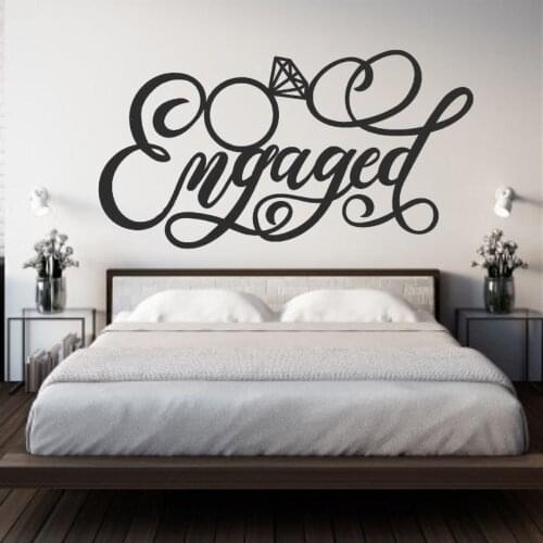 Creative Engaged Wall Sticker Decal Wedding Sticker Home Bedroom Wall Art Decoration A00589