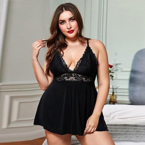 LC31324 Womens Erotic Lingerie Shirts Baby Doll Sex Games Sexy Pajamas Plus Size Transparent Toys 18 Years Clothing Red Black