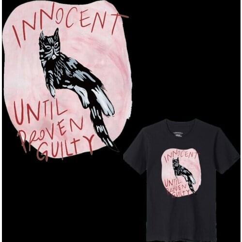 Cute Black Cat Shape Animal Patch Washable Heat Transfer Sticker A-level Washable Iron On Appliques T-shirt Dresses Decoration