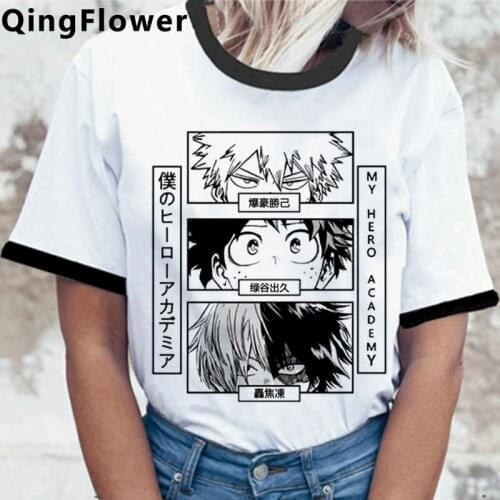 My Hero Academia Bakugou Todoroki Boku No Hero Academia t-shirt t shirt women tumblr aesthetic t shirt clothes couple clothes