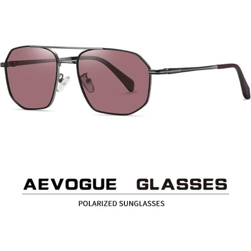 AEVOGUE New Fashion Driving Polarized Sunglasses Two-Tone Retro Polygon Outdoor Sunglasses Men UV400 AE1056
