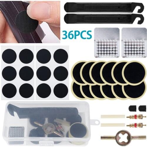 Bike Puncture Repair Patches Bike Cycle Inner Tube Tyre Puncture Repair Portable Tool Self-Adhesive Patches Puncture Repair Kit