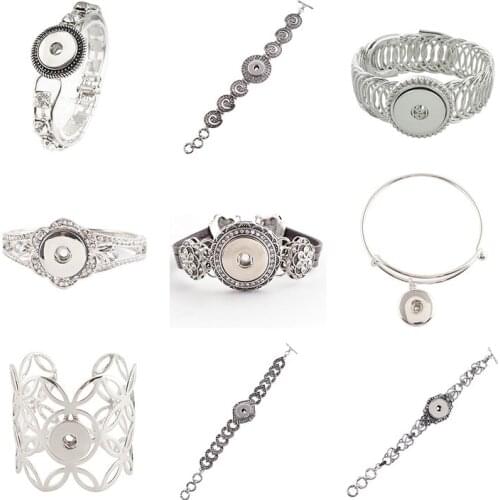 New Fashion 20mm 18mm Snap Button Bracelet DIY Jewelry 5pcs/lot KD3016