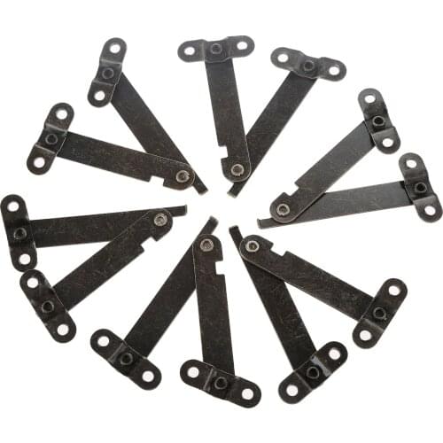 6Pcs Antique Bronze Furniture Hardware Lid Support Hinges Stay For Box Display Cabinet Door Kitchen Cupboard Hinges