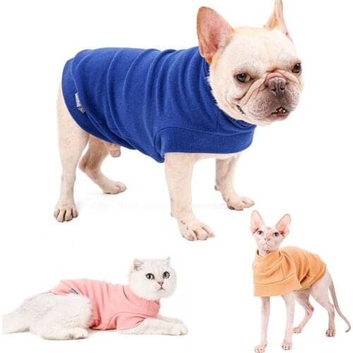Simply Warm Autumn Dog Sweaters Clothes Classic Knitwear Sweater Fleece Pet Coat For French Bulldog Yorkie Small Pet Puppy Cat
