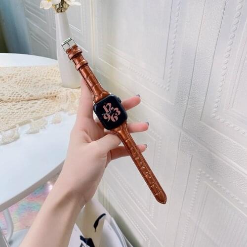 Women Elegant Bracelet for Apple watch Band Series SE6 5 4 38mm/42mm Slimmer Leather Strap for iwatch 40mm/44mm 3 2 1 Correa