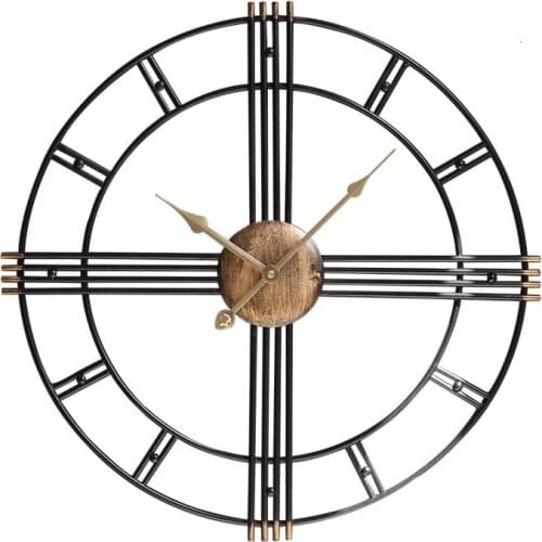 Vintage metal wall clocks Creative antique wall watches Iron nordic brief clocks gift ideas large wall clock for living room