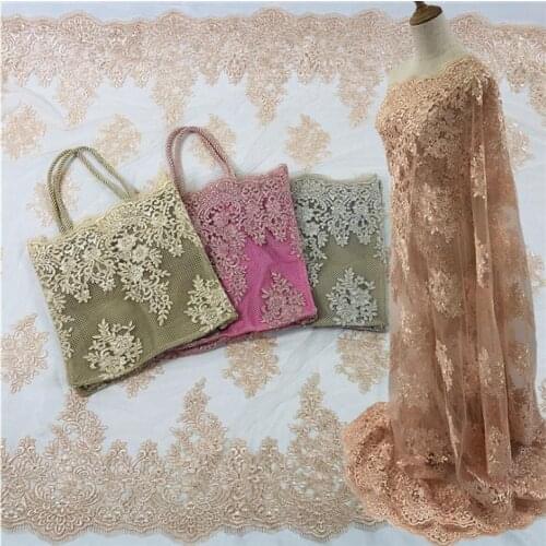 Water-soluble Champagne Mesh Lace Polyester Yarn Embroidery Garment Wedding Accessories