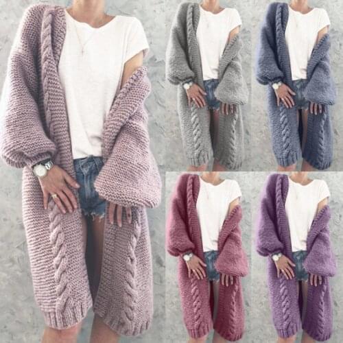 2021 cardigan sweater knit sweater women fall/winter loose top coat