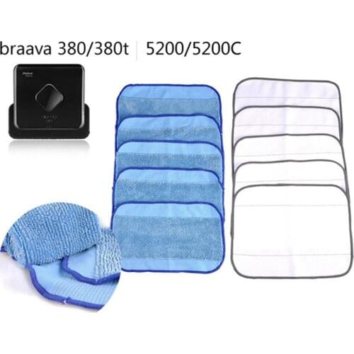 4pc Pano De Chao Mop Cloth Replacement Pads For iRobot Braava 308t 321 320 380 4200 4205 5200 5200C Vacuum Cleaner Accessories