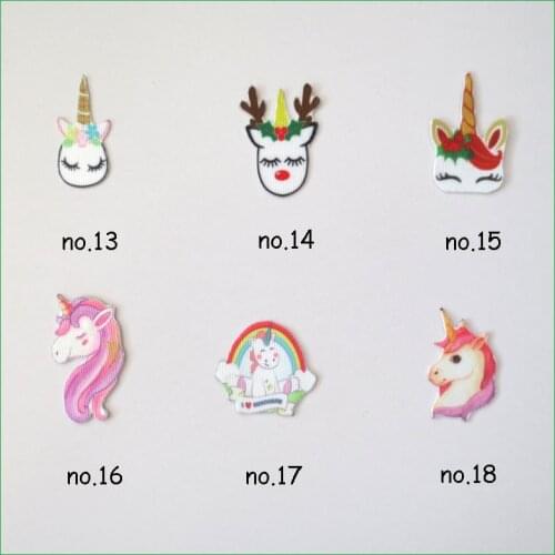 60 Girl 1.75" B- Unicorn lo Surprise Doll Rainbow Baby Cloth Patch Wholesale