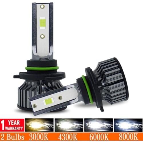 2PCS Car Bulb H1 H8 H11 H4 Led Headlight 9005 9006 HB3 HB4 H7 4300K 6000K 80W 12000LM 12V Turbo Auto Fog Light