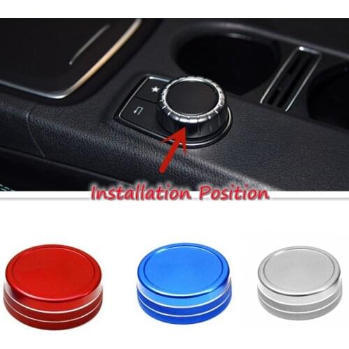 Aluminium Alloy Car Multimedia Knob Decoration Multimedia Control Knob Cover Fit For Mercedes Benz A B E GLC GLA GLK GLE ML GL