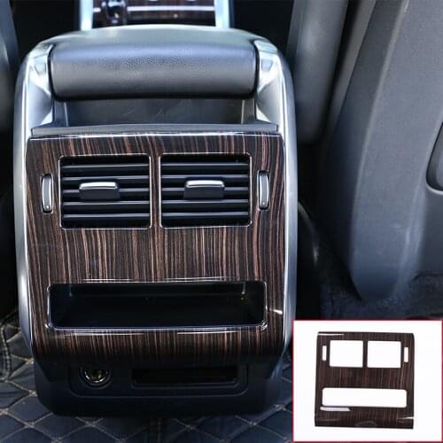 Red Ash Wood Style ABS Rear AC Vent Cover Frame Trim Car Accessory For Land Rover Range Rover Sport RR Sport 2014-2017