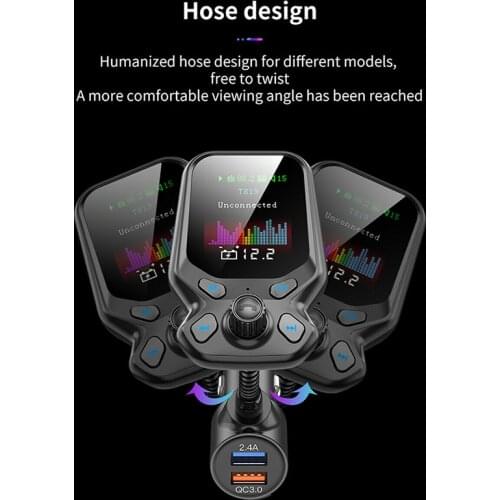 Handsfree Calling Car Kit Music Audio Receiver Adapter Car Charger Wireless FM Transmitter MP3 AUX Radio Player Adapter