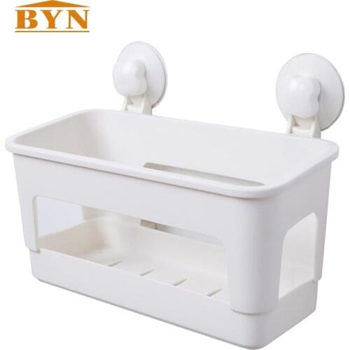BYN Bathroom Accessory Shower Caddy Corner Shelf Organizer Power Lock Suction Bath Storage Rack Holder For Shampoo,Soap DQ1604