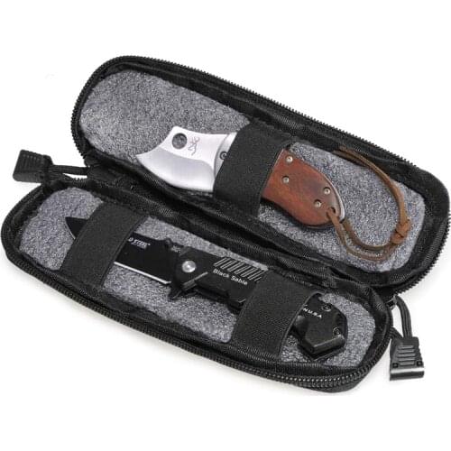 Tactical Military Molle Knife Pouch Flashlight Holder Case Outdoor Hunting Scissors Knives Holster Pouches EDC Small Waist Bag