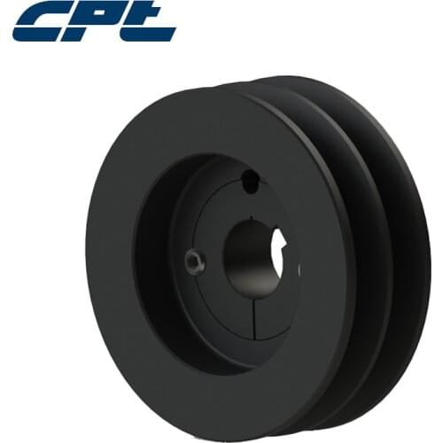 CPT brand SPC v belt pulley, 2 grooves, 159.6mm outside diameter, 2012 taper lock bush for 11mm~50mm shaft, SPC150-02-2012