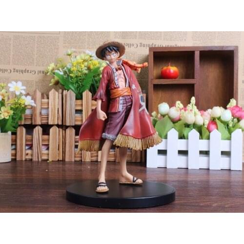 FigureCrazy Anime Monkey D Luffy The Red Cloak PVC Action Figure Luffy Ultimate King Ver. Collectible Model 18cm