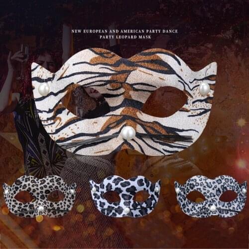 Leopard Tiger Masquerade Mask Imitation Animal Pattern Unisex Party Dance Props Animal Wild Costumes Cosplay Mask