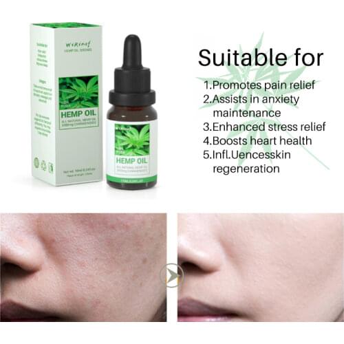 Natural Organic Hemp Seed Oil Essential Oil Body Massage Oil Stress Relief Improve Sleep Soothing Fatigue Extract For Anxiety