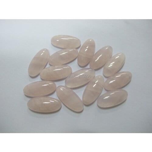 Natural Rose Pink Quartz Crystal everlast Cabochons 10x22mm Marquise everlast Jewelry Cabochons 10pcs/lot