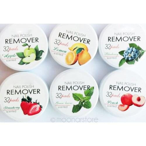 Non Toxic Skin Friendly Practical Fruit Smell Polish Remover Women Soft Home Nail Art Salon Cotton Pads