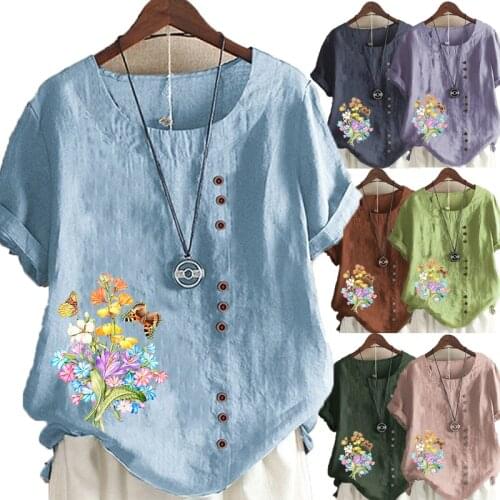 2021 the New Girls Clothing Round Neck Fashion Printing Graphic Tee Loose Casual Shirt Plus Size Summer Short Sleeve Tops