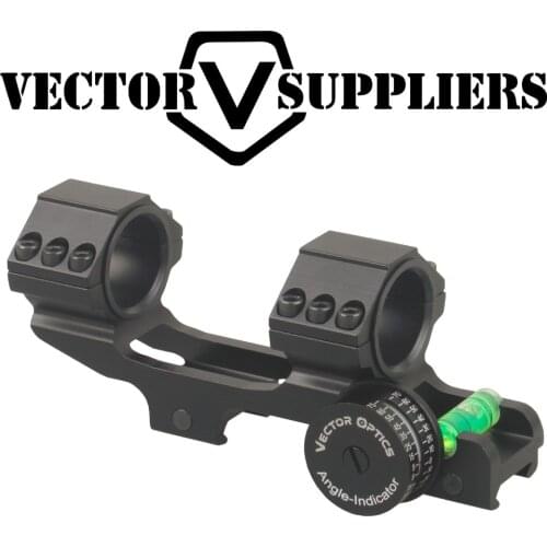 Vector Optics 30mm 1" Skeletonized One Piece Angle Indicator Bubble Level ACD Mount Ring Precision Rifle Angle Cos