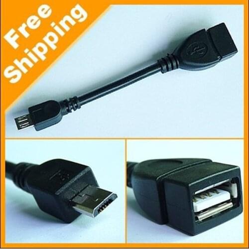 Wholesale Micro USB OTG Cable Data Transfer Micro 5pin USB Male To Female Adapter for Samsung HTC Android 100pcs/lot