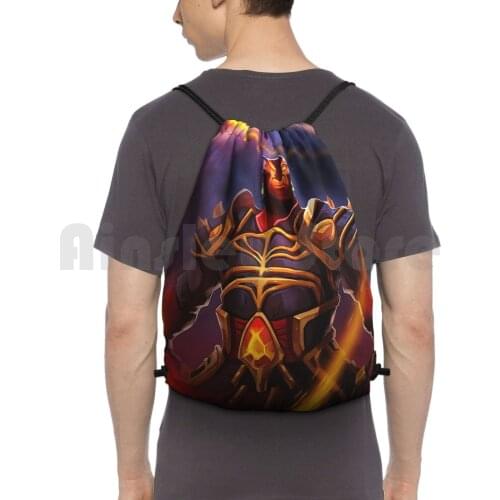 2 Ember Spirit Fanmade Artwork Backpack Drawstring Bag Riding Climbing Gym Bag 2 Ember Spirit Ember Spirit Work Fan Made