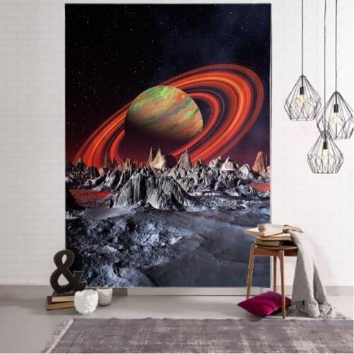 Mysterious Universe Starry Sky Space Tapestry Galaxy Wall Hanging Psychedelic Hippie Bedroom Background Wall Cloth