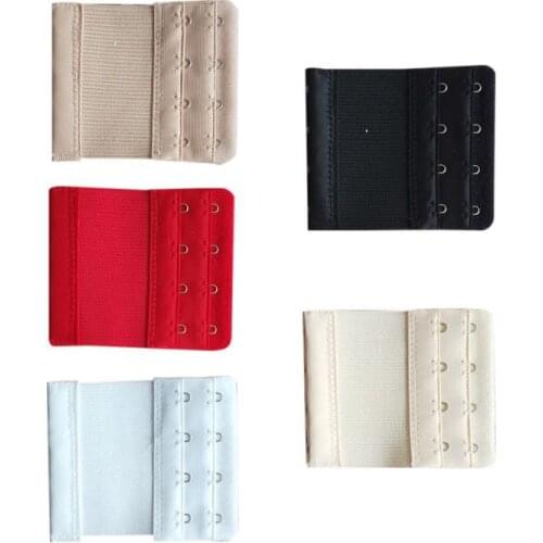 Bra Strap Extender 2 Row 4 Hook Nylon Bra Extension Elastic Adjustable Clasp Bar Strap Womens Bra Accessories