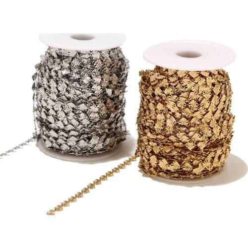 6MM width Stainless Steel heart link Chain Link in Bulk for Necklace Jewelry Accessories DIY Making golden/steel color