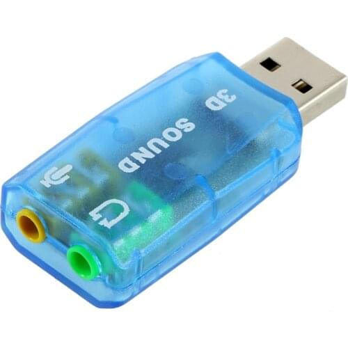1 Pc 3D Audio Card Usb 1.1 Mic/Speaker Adapter Surround Sound 7.1 Ch Voor Laptop Notebook