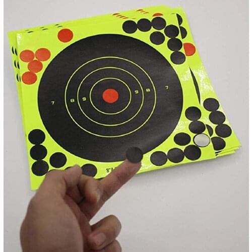 10pcs Splash Flower Target 8-Inch Pistol Binders Adhesive Lightweight Shoot Target Durable Reactivity Aim For Rifle Shoot Target