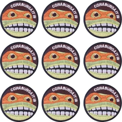 10Pcs/Set Cartoon Animals Patches For Clothing Iron On Outdoor Scenery Embroidered Patches For Clothes Appliques For T-shirt