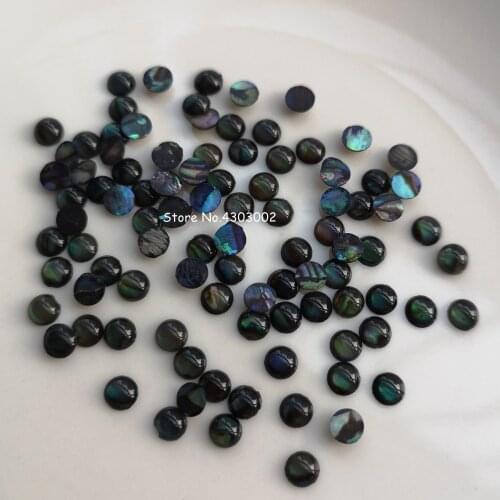 100pcs/lot 4mm Natural Round Cabochon Blue Abalone Shell Mother of Pearl shel Round Peacock MOP Pearl shell for Fake Nails