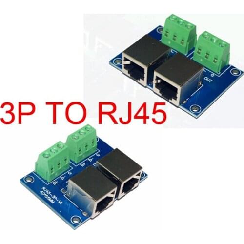 DMX512 3pin Terminal Adapter connector to RJ45,3P Converters Plate to RJ45, use for DMX controller
