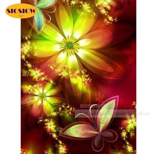 5D Diamond Painting Full Square Flower Picture Mosaic Diamond Beads Embroidery Kits Decor Wall Pictures For Living Room Abstract