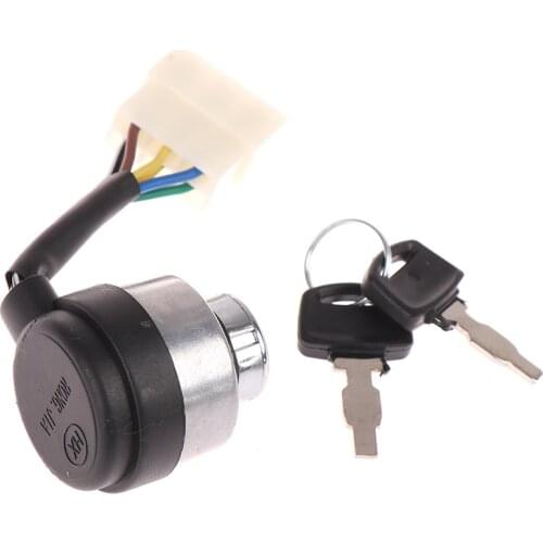 6 Wire Way Gasoline Diesel Generator Gas Ignition Start Key Lock Combination Switch For 2.5-6.5KW 188F Gas Generator