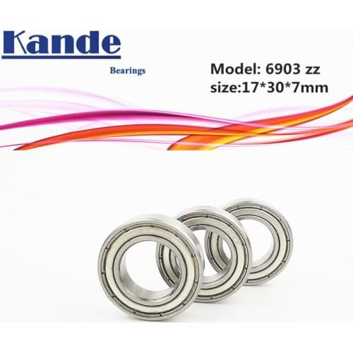 6903ZZ 10pcs ABEC-1 17x30x7 6903 ZZ Thin Section Deep Groove 6903 Ball Bearing 61903