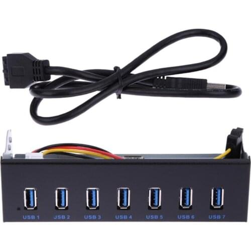 7 Ports USB 3.0 Front Panel Hub Internal Combo Bracket Adapter for PC Desktop N0PB