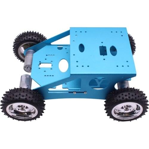 Aluminum alloy 4WD intelligent car robot chassis DIY frame motorDiy Wheeled Robotic Car Chassis